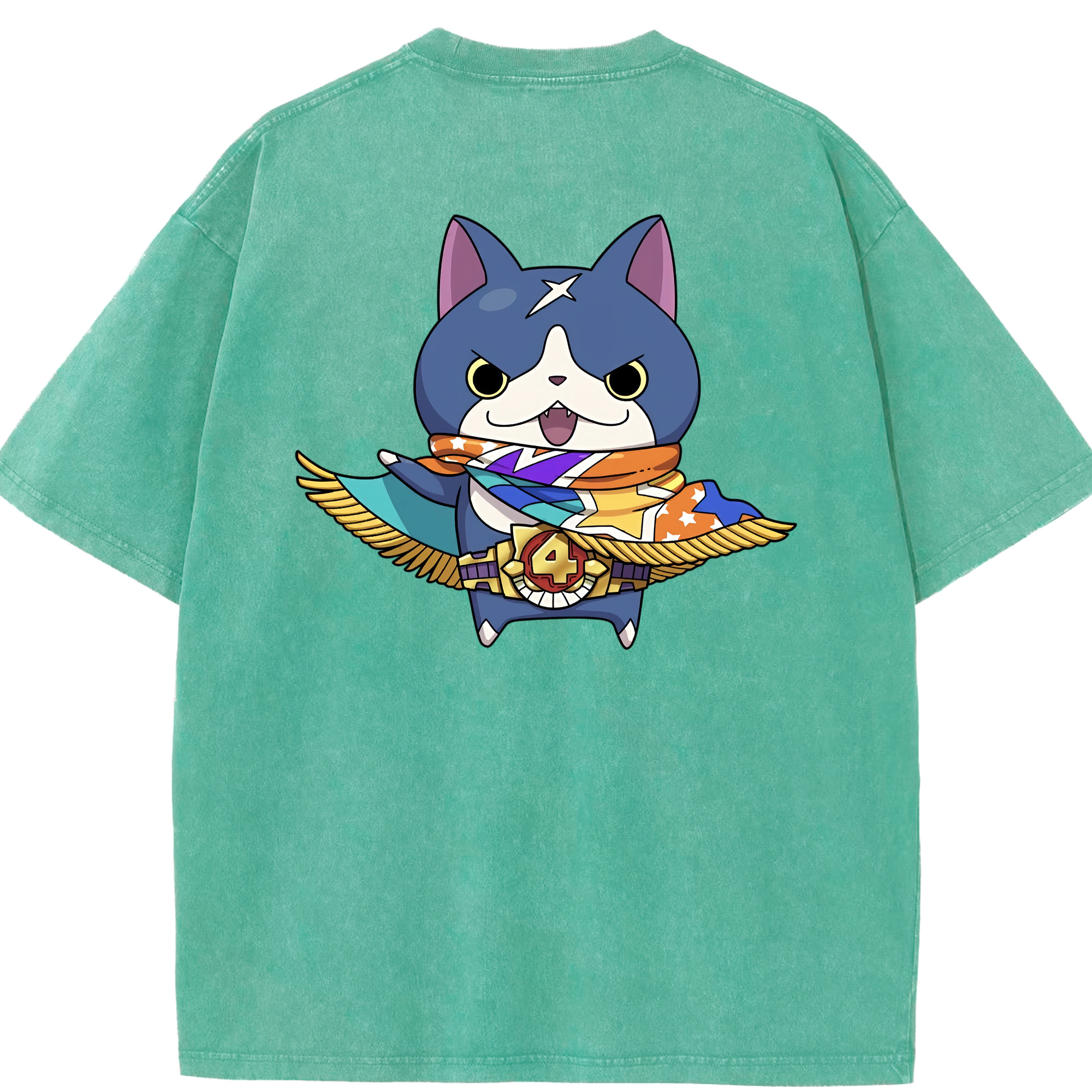 （画像用） 妖怪ウォッチ Yo-kai Watch 綿100% ヴィンテージ風 半袖Tシャツ（背面プリント）